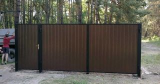 Купить распашные ворота из профнастила Горячий Ключ, цена от 2703 руб.